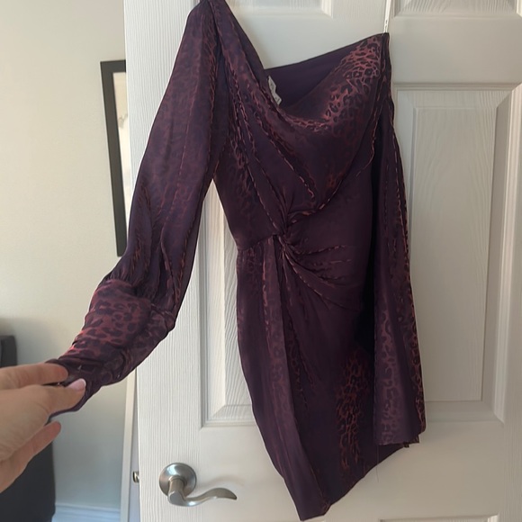 Rachel Zoe Purple One Sleeve Dress - Picture 2 of 3
